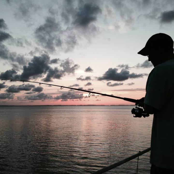a man fishing